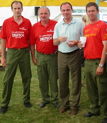 LH-Stv. Franz Steindl mit Kdt.-Stv. G&uuml;nter Semler, Alt-Kdt. Anton Horvath und Kdt. Wolfgang Strobl