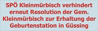 Keine Unterst&uuml;tzung f&uuml;r Geburtenstation durch SP&Ouml; Kleinm&uuml;rbisch