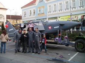 Erfolgreich am Hauptplatz in G&uuml;ssing gelandet