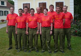 Die Wettkampfgruppe unserer Ortsfeuerwehr mit Kdt. Wolfgang Strobl