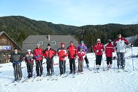 Einige der Skifahrer auf der Hebalm