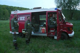 Die Einsatzleitung der Ortsfeuerwehr Kleinm&uuml;rbisch