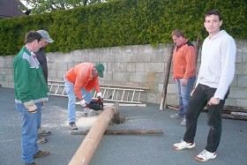 Fachm&auml;nnische Arbeit unter Leitung von FW-Kdt. Wolfgang Strobl