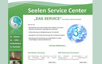 Die Homepage des Seelen Service Centers von Dragosits Silvia