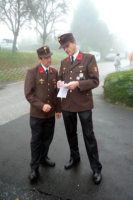 Die F&uuml;hrungscrew der Ortsfeuerwehr Kleinm&uuml;rbisch mit Kdt. Wolfgang Strobl und Kdt.Stv. G&uuml;nter Semler