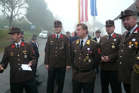 Empfang beim Feuerwehrhaus Kleinm&uuml;rbisch