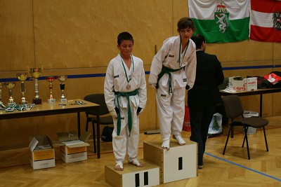 Taekwondow-K&auml;mpfer Rene Marth als Sieger