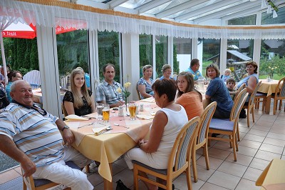 Ausflug ins Salzkammergut - beim Abendessen