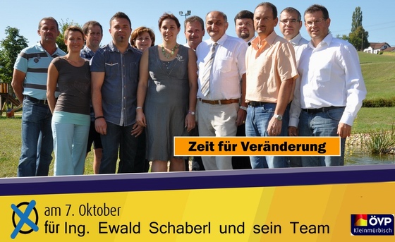 Das fast vollst&auml;ndige &Ouml;VP-Team f&uuml;r die Wahlen am 7. Oktober