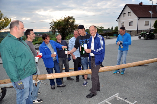 Maibaum-Aufstellen beim Gh. Marth