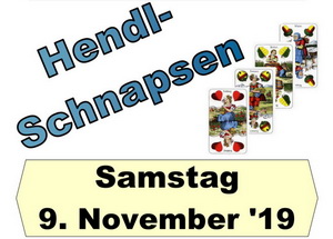 Hendlschnapsen am 9. Nov. im Feuerwehrhaus