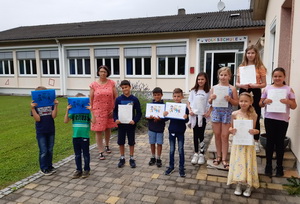 Besonderer Schulschluss an der Volksschule Großmürbisch am 3. Juli 2020