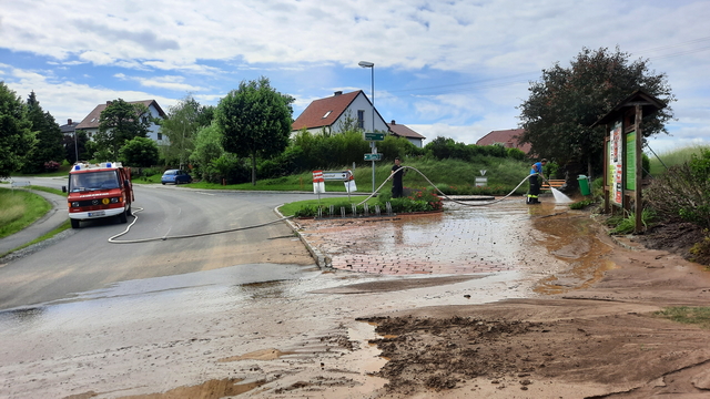 Feuerwehreinsatz nach Unwetter Anfang Juni 2022