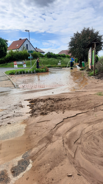 Feuerwehreinsatz nach Unwetter Anfang Juni 2022