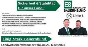 Landwirtschaftskammerwahl am 26. März 2023