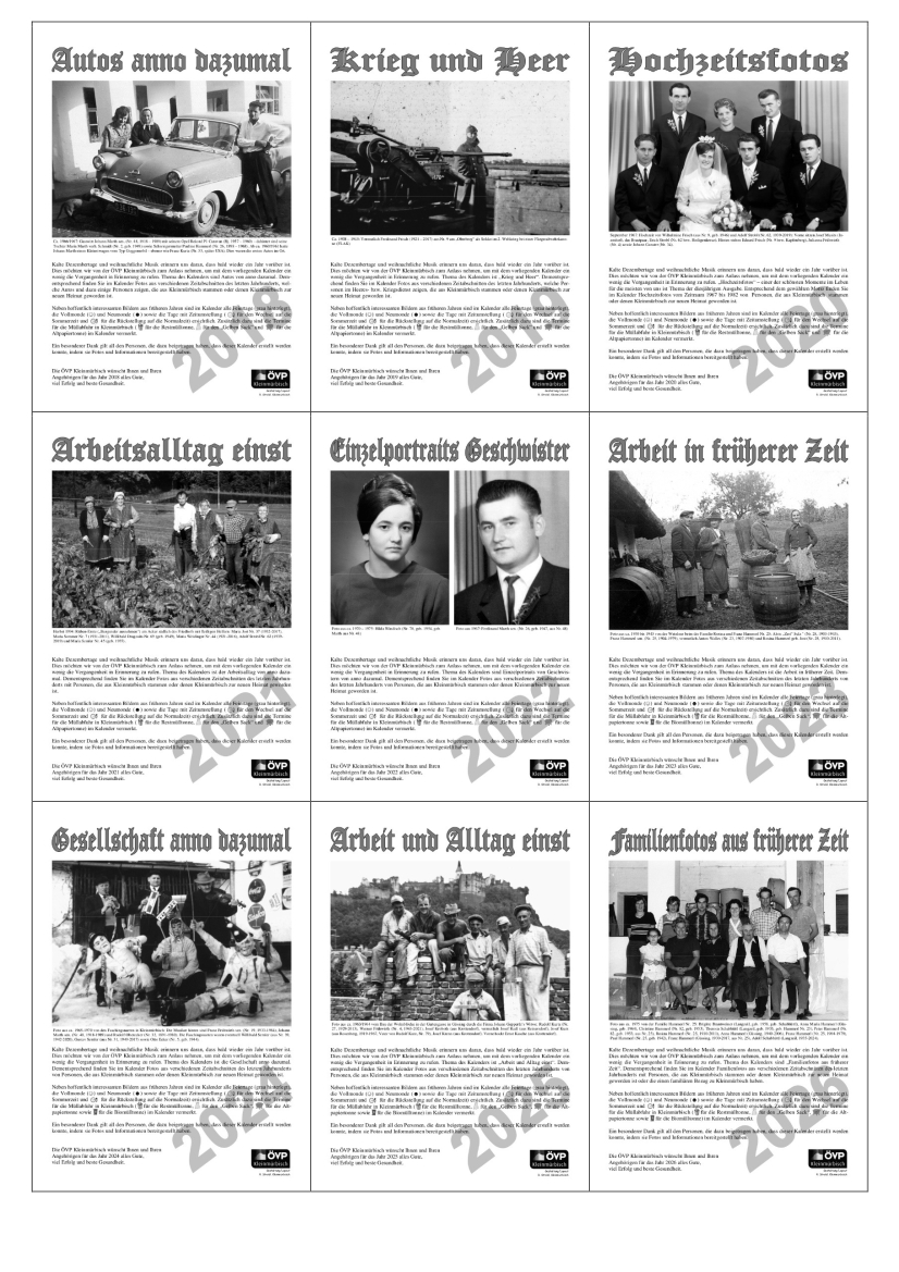 Alle ÖVP-Kalender seit 2000 Alle ÖVP-Kalender seit 2000