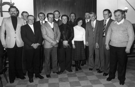 Parteiveranstaltung ca. 1965-1970 im Gh. Marth mit Bezirksvertretern Dr. Wolfgang Dax und Peter Vadasz